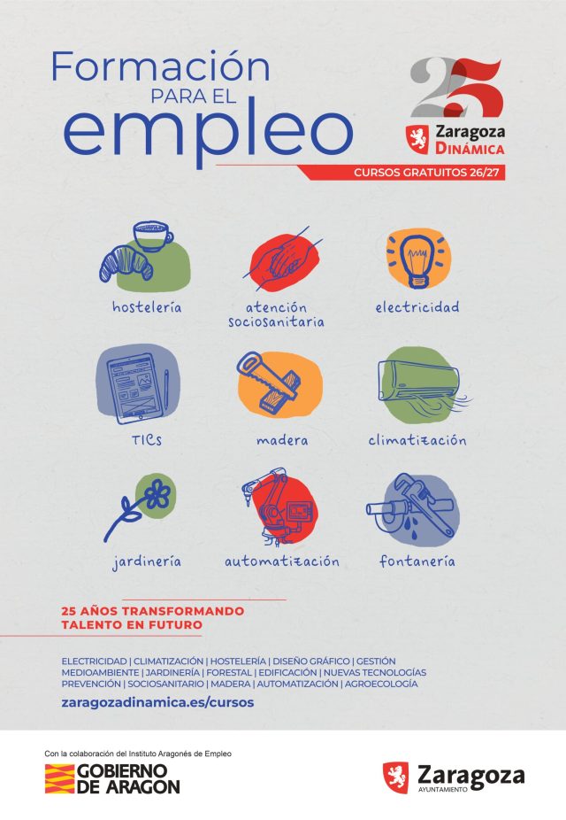 Cartel del Nuevo Programa Formativo Zaragoza Dinámica 26-27